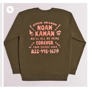 Noah Kahan Official Tour Crewneck Sweatshirt - Unisex M - NWOT